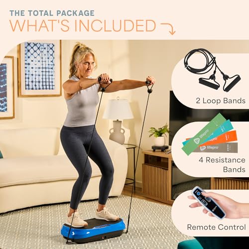 LifePro Waver Mini Vibration Plate Exercise Machine – Portable Full Body Vibration Platform for Home & Travel Workouts, Weight Loss