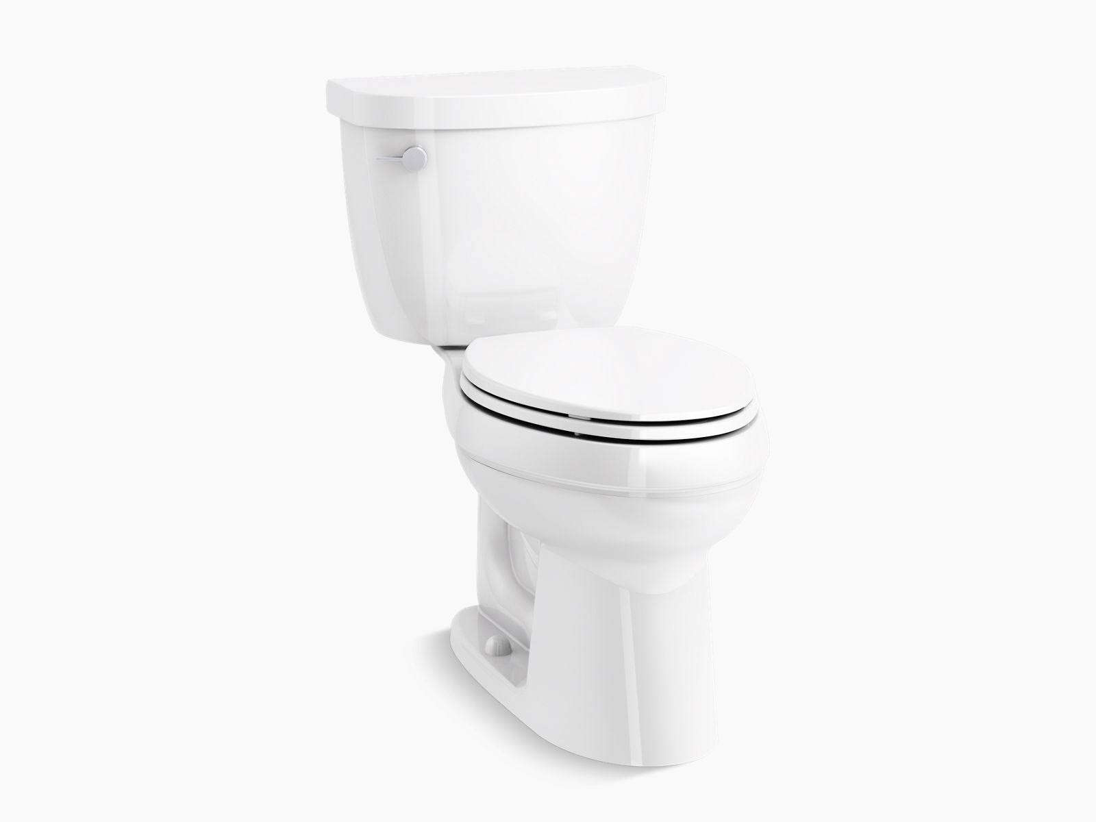 Kohler Cimarron 2-Piece Complete Solution 1.28 GPF Single Flush Elongated Toilet in White (Slow-Close Seat Included) 78248-0