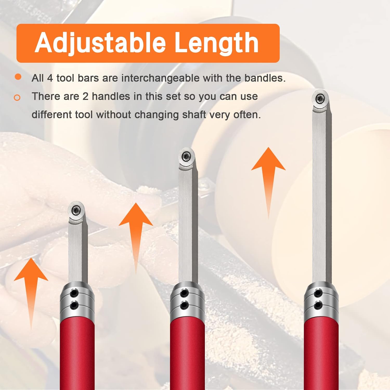 Carbide Tipped Wood Lathe Turning Tools Set