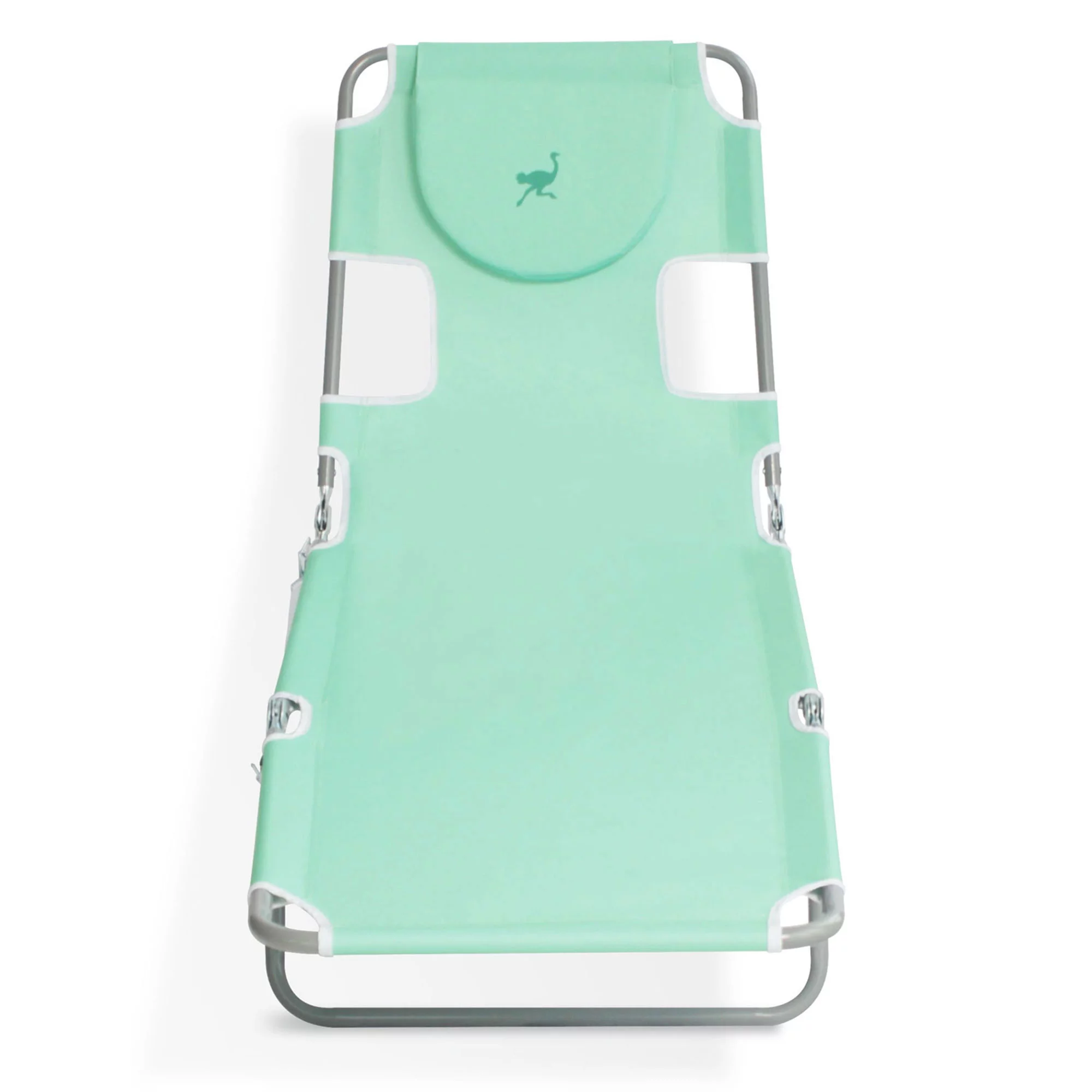 Ostrich Chaise Sunbathing Poolside Beach Chair w/Recliner Pool Chair, Teal