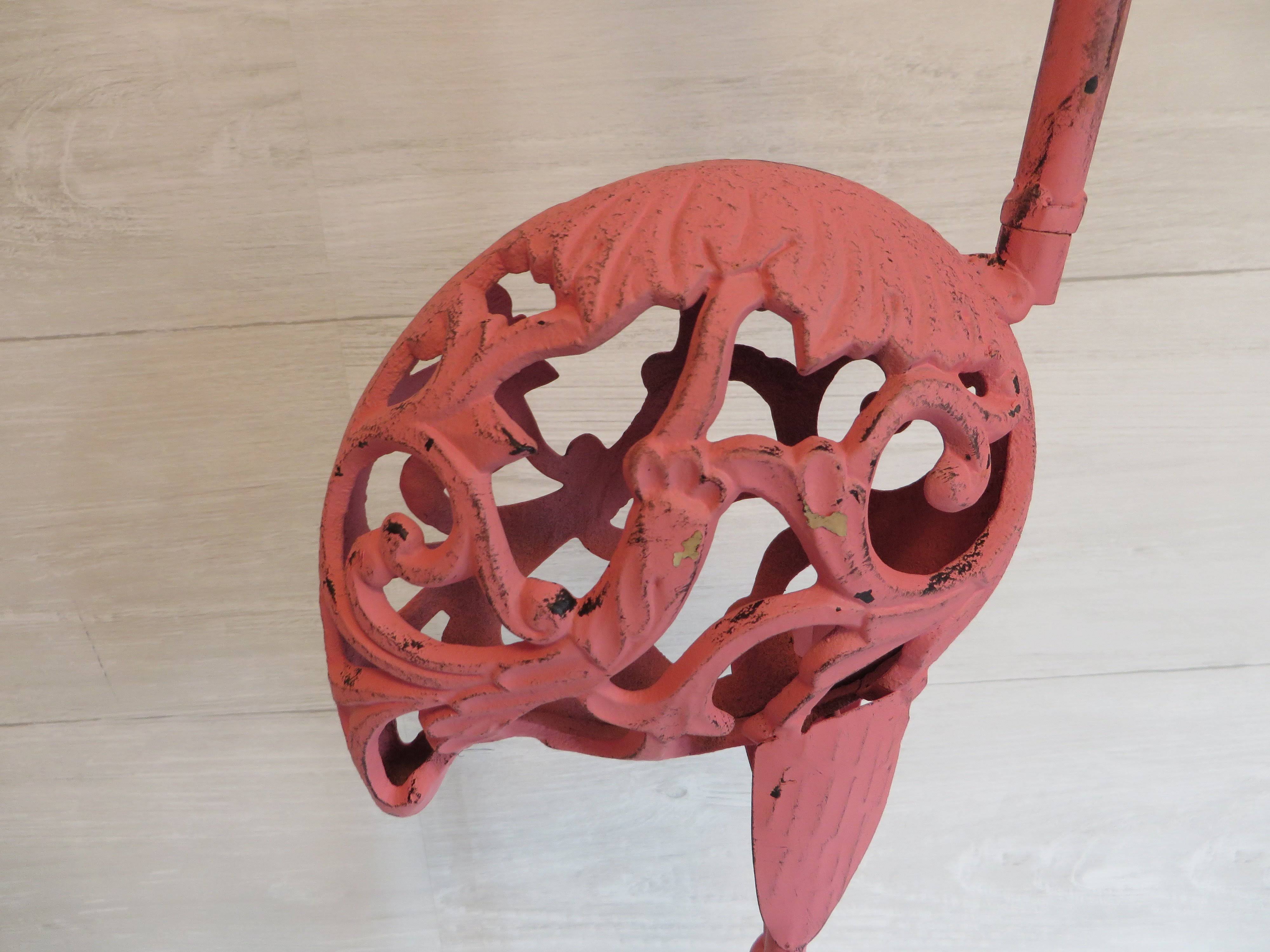 Large Cast Iron Flamingo Statue
