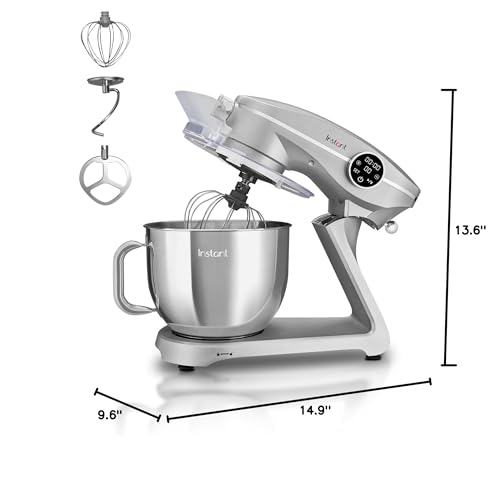 Instant Pot Stand Mixer Pro,600W 10-Speed Electric Mixer with Digital Interface,7.4-Qt Stainless Steel Bowl,From the Makers of Instant Pot