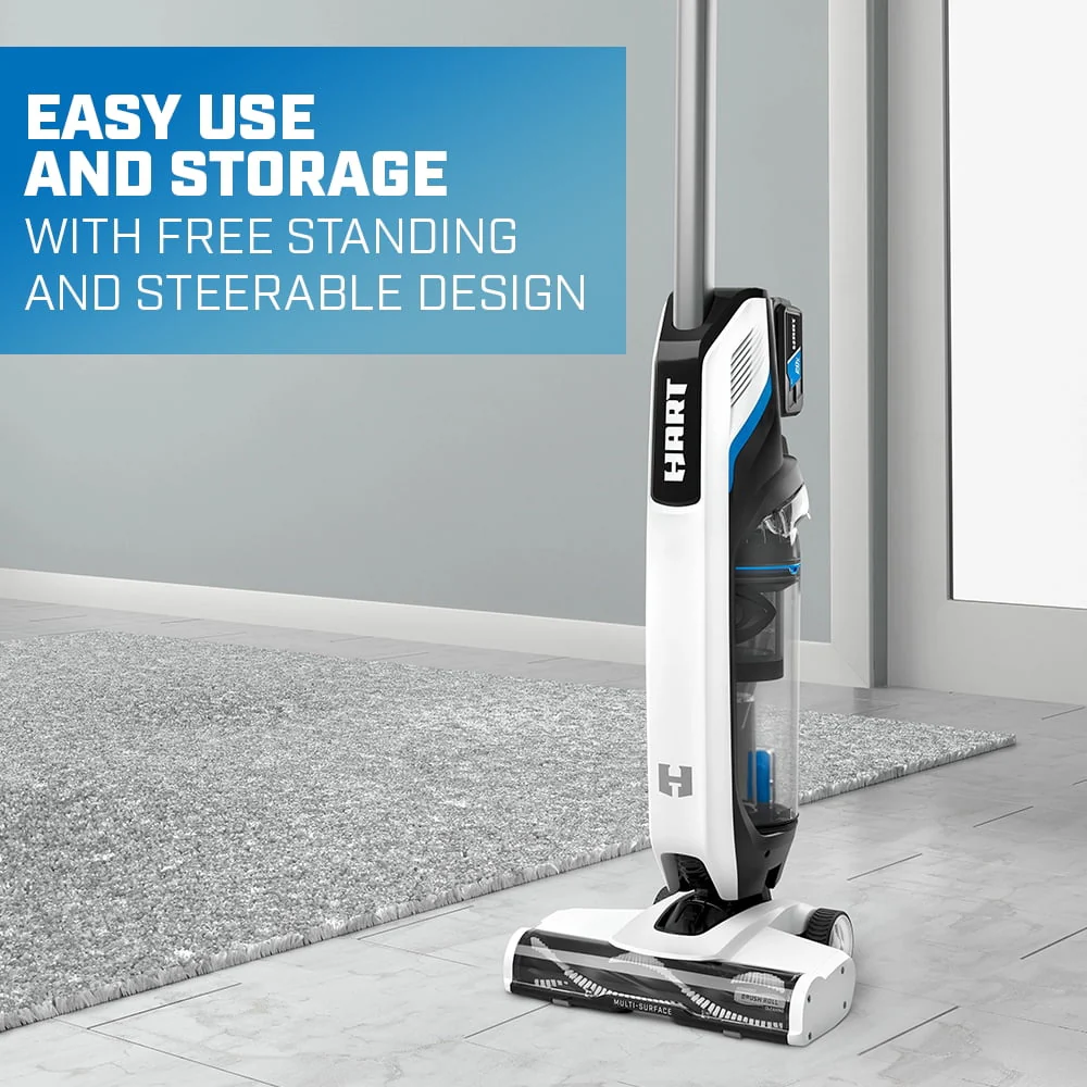 HART 20-Volt High Capacity Cordless Stick Vacuum Kit (1) 20-Volt 4.0AH Lithium-Ion Battery