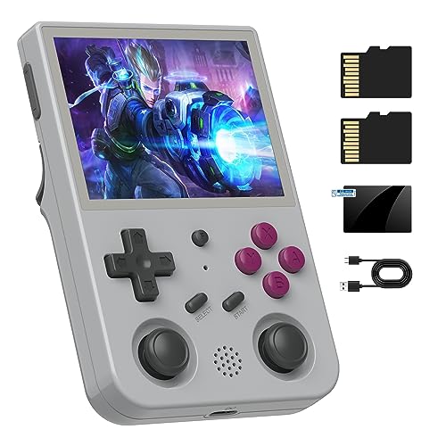 RG353V Retro Video Handheld Game Console 3.5" IPS Screen Android 11 and Linux System RK3566 64bit Game Player 64G TF Card Built-in 4450 Classic Games