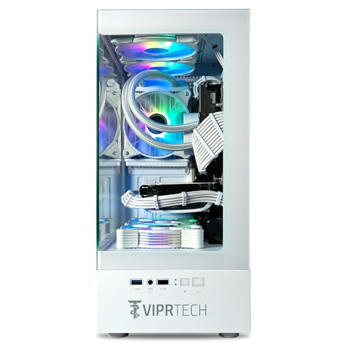 ViprTech Stryker 4.0 Liquid-Cooled PC - AMD Ryzen 7 (4.4GHz Turbo), RTX 4060 8GB, 32GB DDR4 3200, 1TB NVMe SSD, 700W PSU, WiFi BT, Win 11 Pro, RGB
