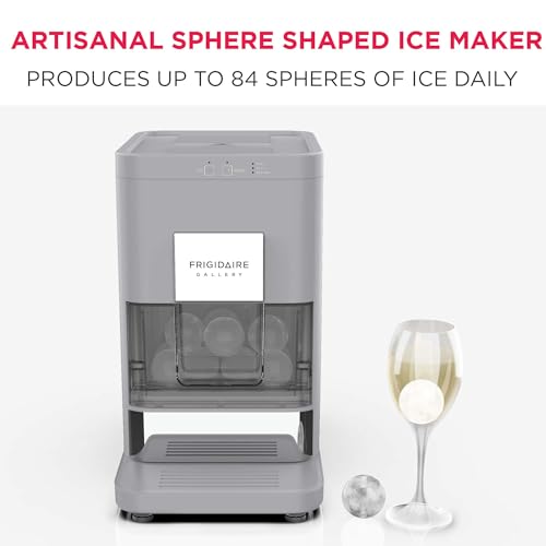 Frigidaire, EFIC240 Countertop Artisanal Sphere Ice Machine, Transparent Window, Gourmet Ice Maker, 84 Sphere per Day Capacity