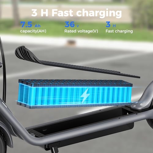 Jasion JS2/PRO Electric Scooter, 25 Miles Range, 22MPH Max Speed, 850W Peak Adult Escooter, 8.5"/10" Solid Tires Fast Folding E-Scooter