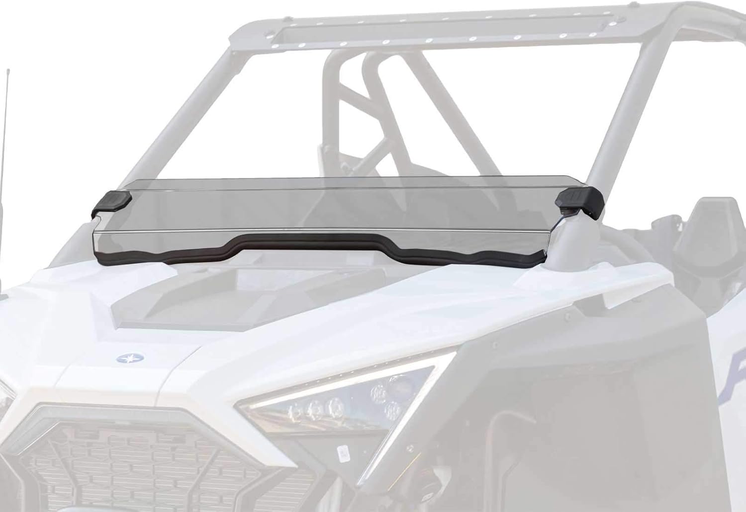 SuperATV Half Windshield for 2020+ Polaris RZR PRO XP/PRO XP4 | Made of 1/4” Dark Tint Standard Polycarbonate—250x Stronger Than Glass | Snug