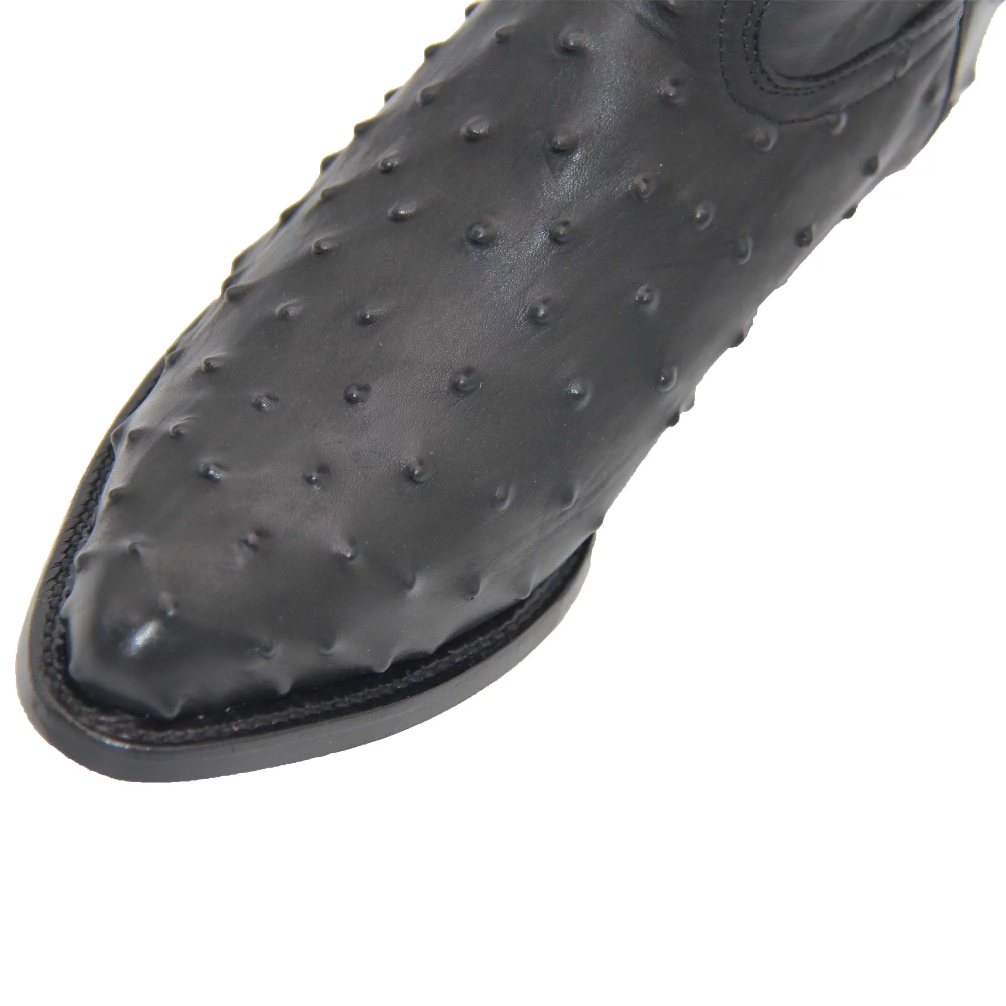The Western Shops Men’s Leather Ostrich Quill Print Cowboy J Toe Boot