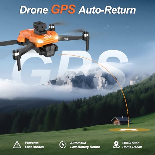 GPS Drone with 4K Camera 4.5" LCD RC Screen for Adults,Follow me Drone Professional Auto Return Home Circle Fly
