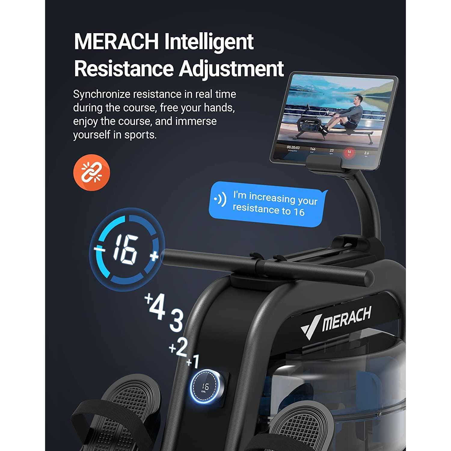 Merach R06 Dual Resistance Rower with Auto Resistance Technology for Home - Sports Supplies Online Store