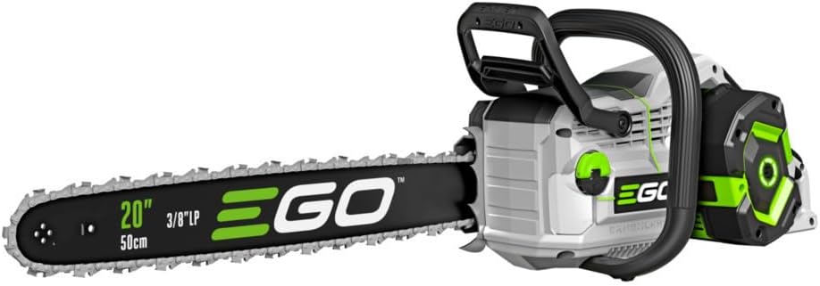 EGO Power+ CS2005 20-Inch 56-Volt Lithium-ion Cordless Chainsaw with Digital Display, LED Work Light, 6Ah Battery and 320W Charger