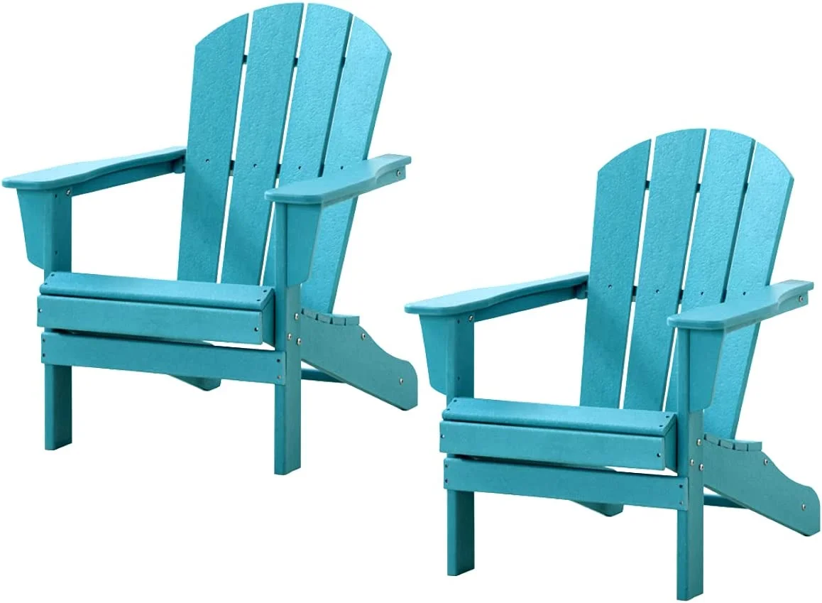 WILLIAMSPACE Adirondack Chairs Set of 2, Lifetime Outdoor Adirondack Chair Oversized Fire Pit Chair