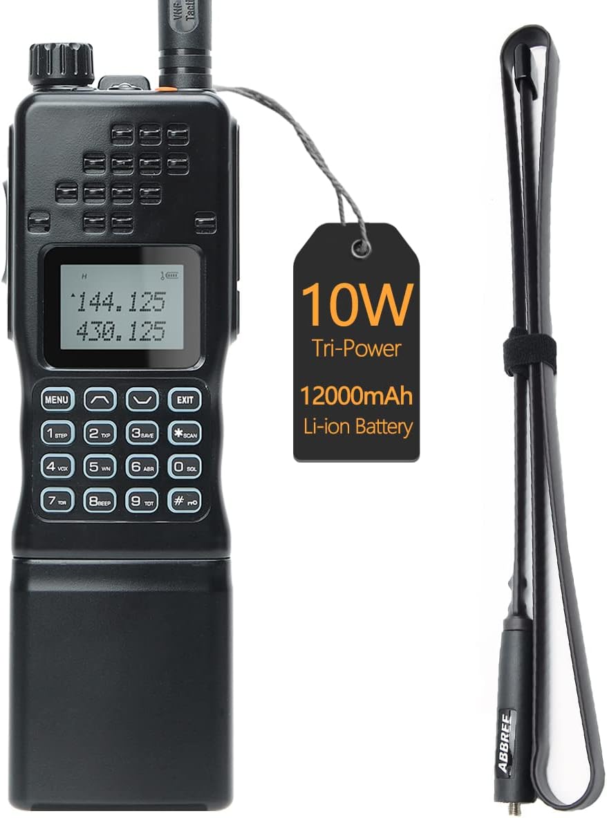 Baofeng AR-152 10W Powerful Military Grade Radio Portable Tactical Two Way Radio Long Range Walkie Talkies 12000mAh Battery with Extra Programming