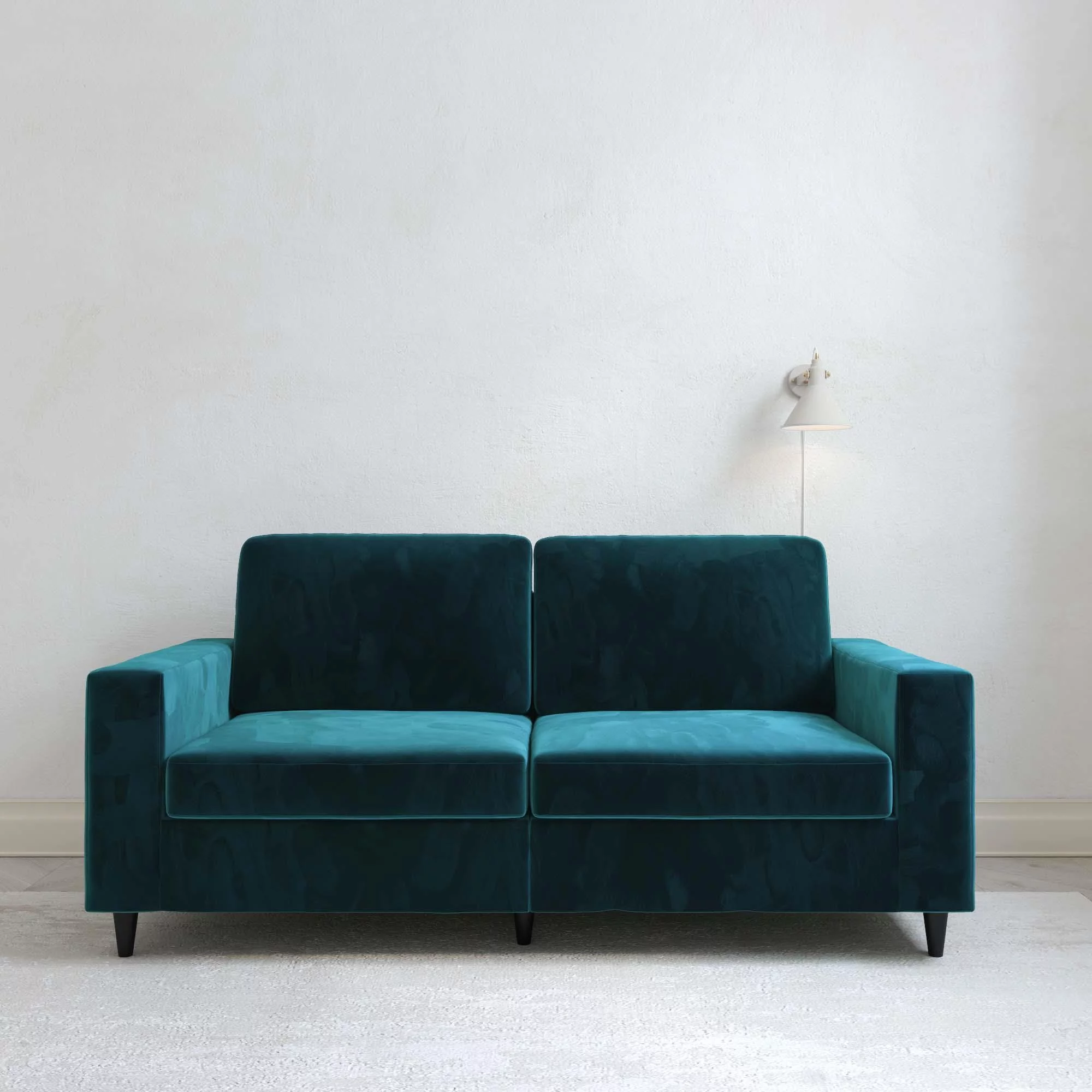 DHP Cooper 3 Seater Sofa, Green Velvet