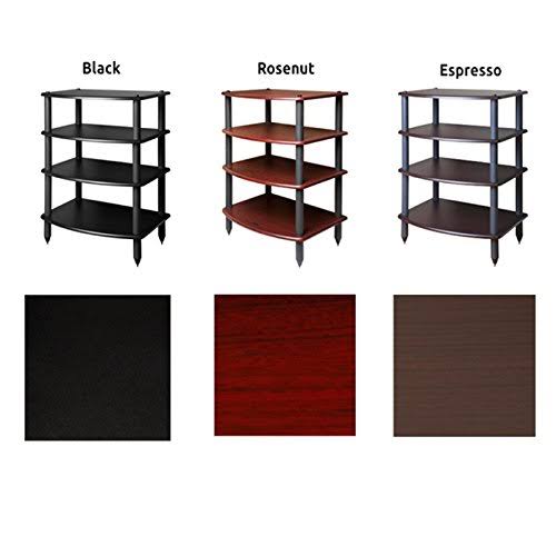 Pangea Audio Vulcan Four Shelf Audio Rack (Black)