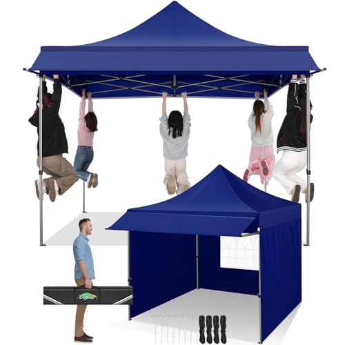 COBIZI 10x10 Pop Up Canopy Tent with Awning