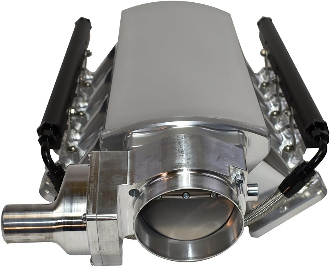 A-Team Performance - Intake Manifold Drive By Wire Throttle Body Metal Sheet Fabricated Black EFI 15° Throttle Opening