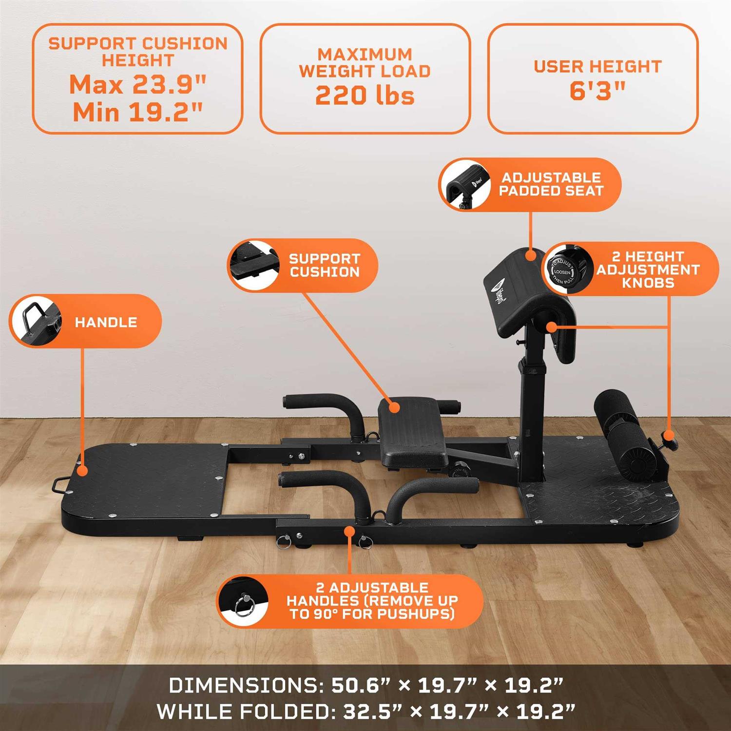 Lifepro Multipurpose Hip Thrust Machine Premium Squat &amp; Glutes Machine Workout Equipment for at Home Gym with Resistance Bands