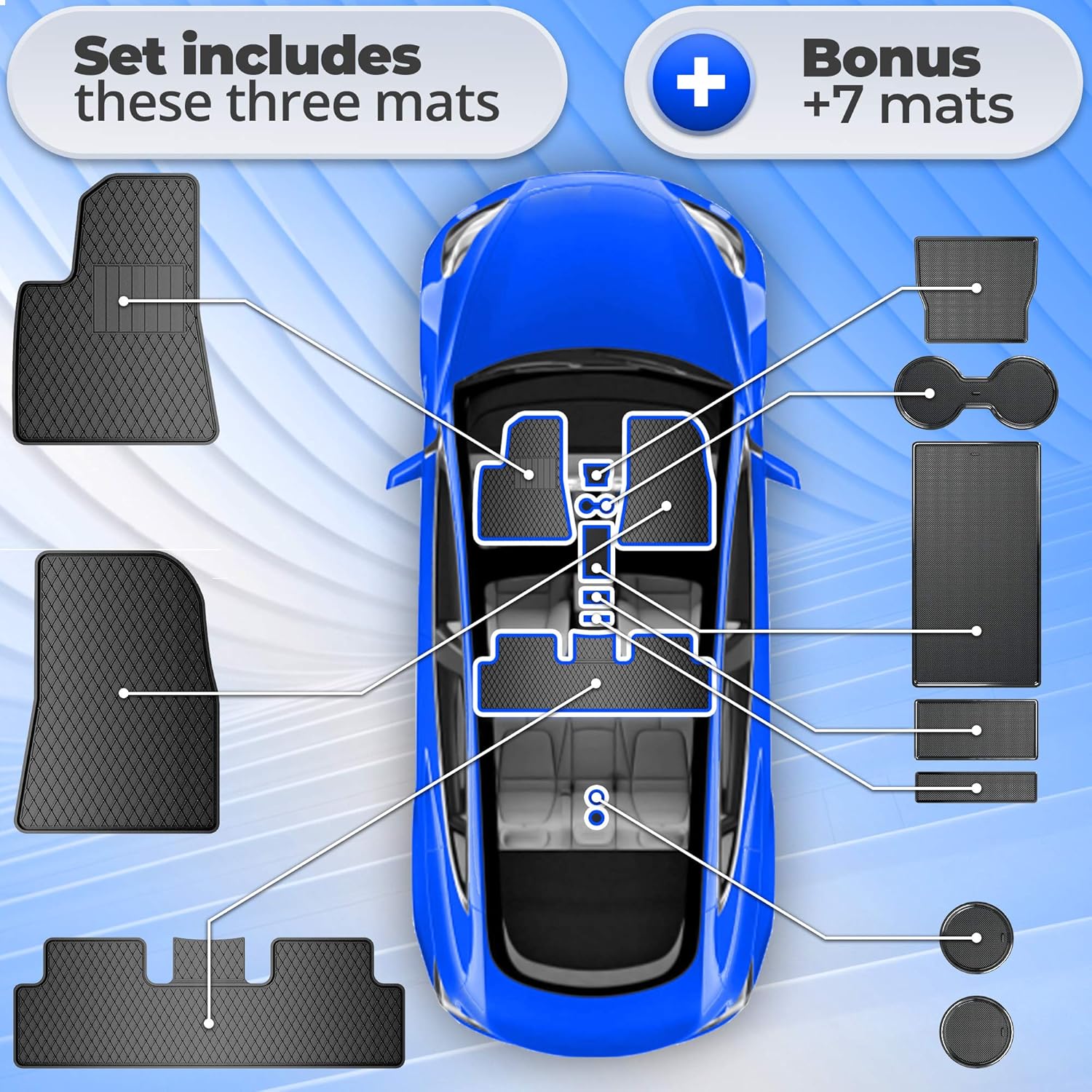 Floor Car Mat Set Replacement for Mazda CX-5 2017+ All Weather Floor Mats - CX-5 All Weather Interior Floor Liners by Automajor