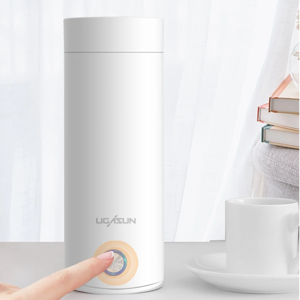 Electric Heating Cup 400ML Mini Portable Kettle Cup Temperature Controlled Smart Thermos Automatic Wellness Kettle Insulated Cup