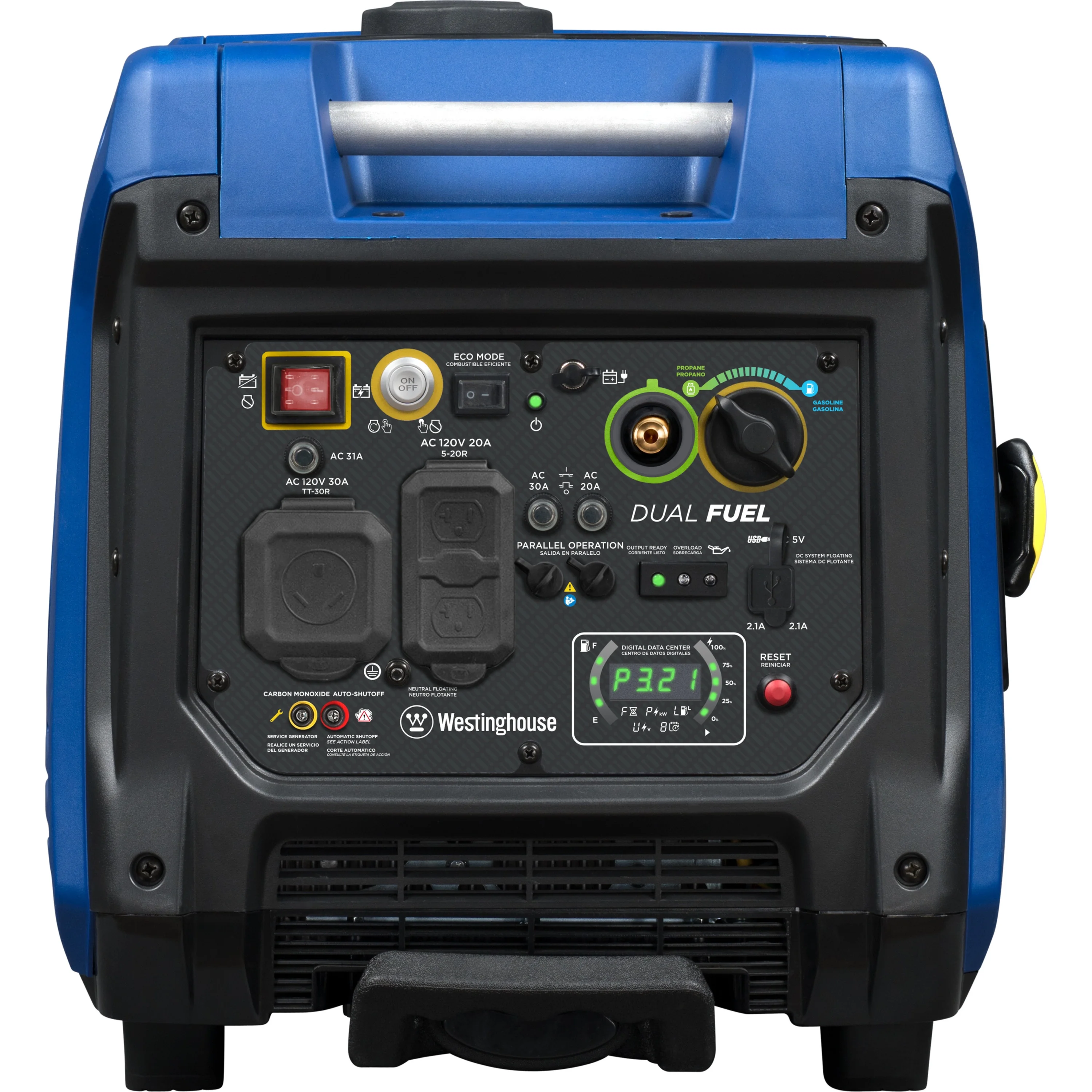 Westinghouse 5000 Peak Watt RV Ready, Gas Powered Portable Inverter Generator with Electric Start