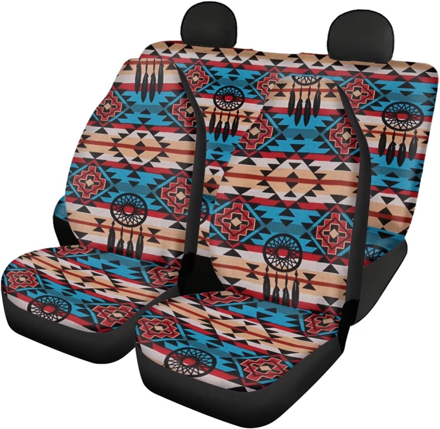 SEANATIVE Stretchy Car Seat Cover Camo Forest Deer Universal Car Interior Seat Cover Machine Washable Anti-Slip Front and Rear Bench Back Seat Cover