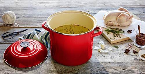 Le Creuset Enamel on Steel Stockpot, 10 qt., Olive