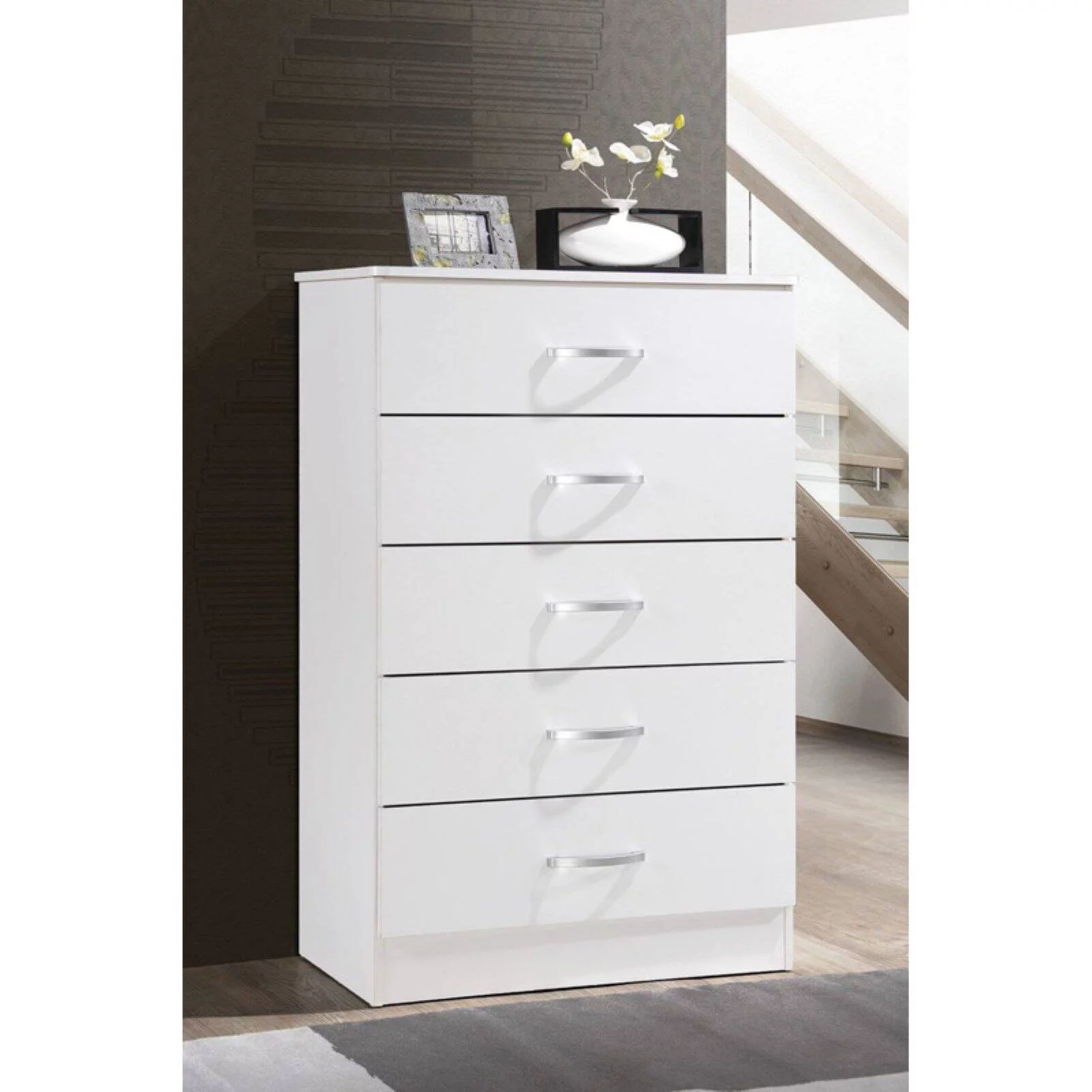 Hodedah 5-Drawer Chest in Cherry