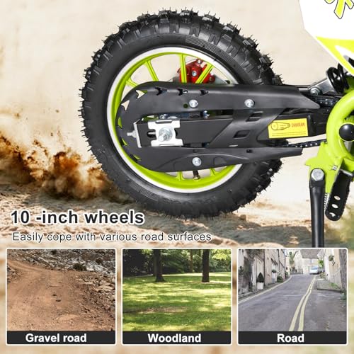 Honrane 50cc Dirt Bike for Kids, 2-Stroke Gas Power Motocross Bike, Off Road Mini Dirt Bike, Cool Appearance Kids Dirt Bike, Gas Motorcycle