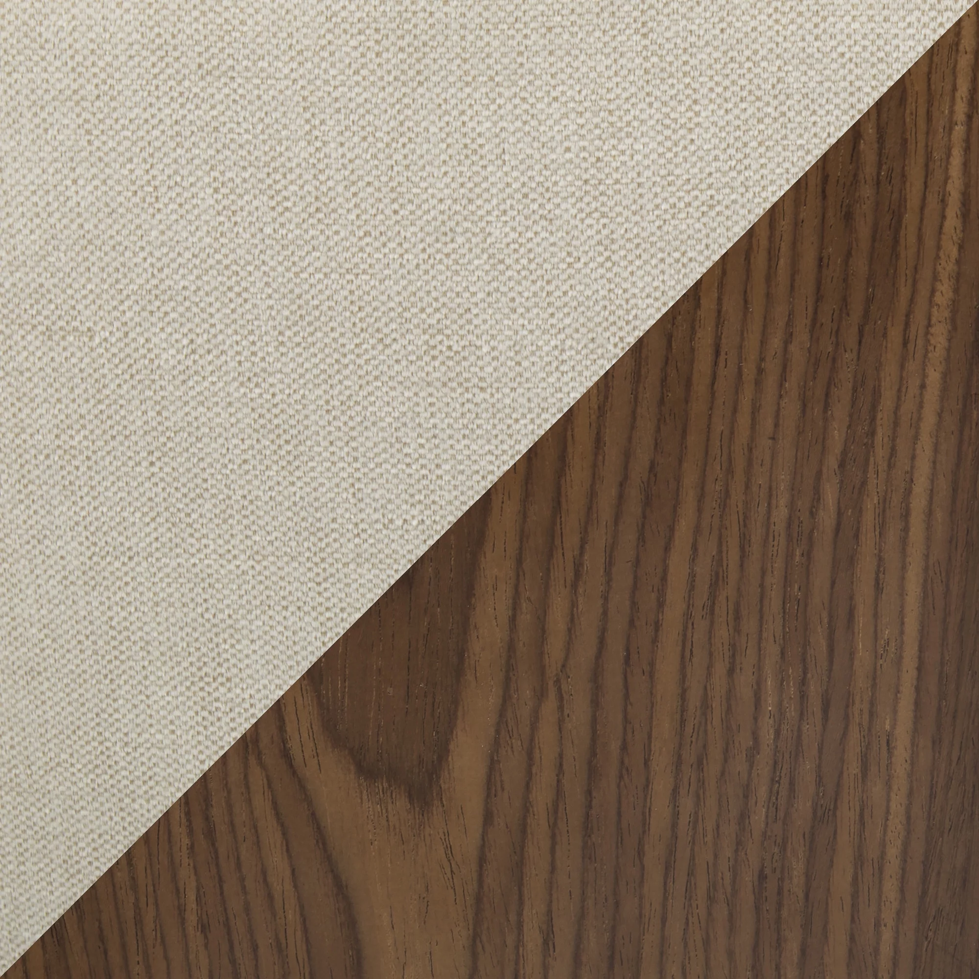 Curvo Mid-Century Modern Dining/Accent Chair in Walnut and Cream Fabric by LumiSource
