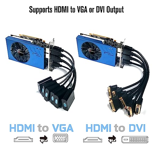 GTX 750 Ti 4GB Graphics Card GDDR5 Dual Slot 4HDMI Monitor Video Card 128-Bit PCIe Bus Powered
