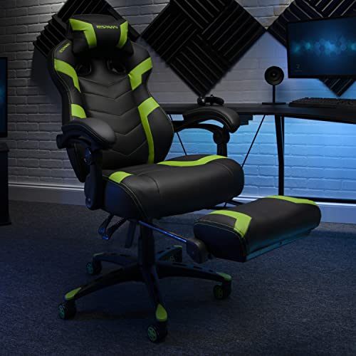 RESPAWN 110 Pro Gaming Chair - Gaming Chair with Footrest, Reclining Gaming Chair, Video Gaming Computer Desk Chair, Adjustable Desk Chair
