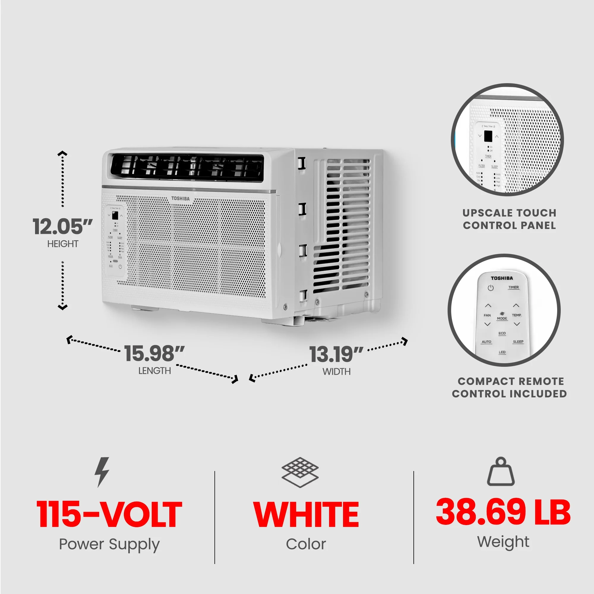 Toshiba 6000 BTU 115 Volt Window Air Conditioner (Certified Refurbished)