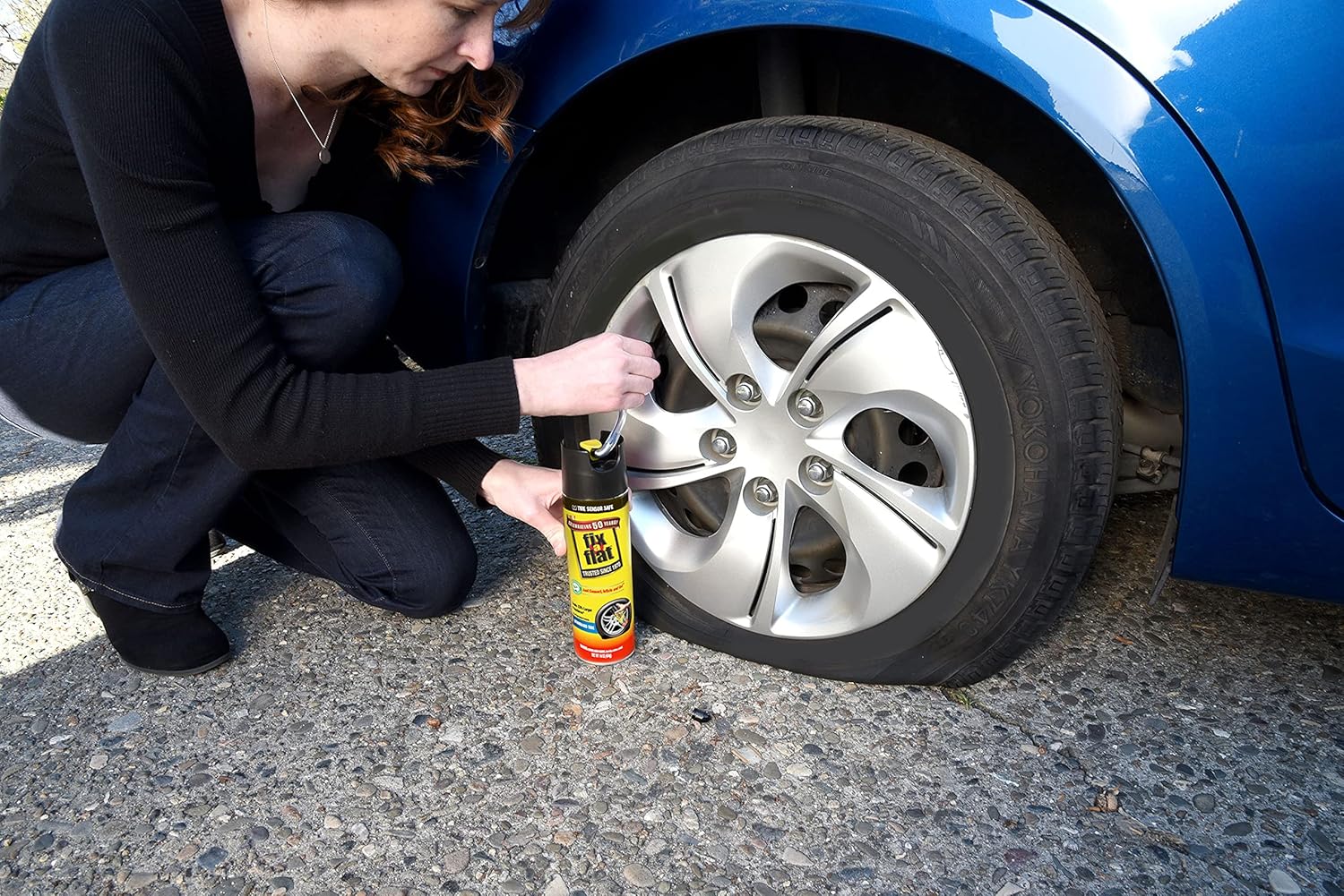 Fix-A-Flat S60420-6PK Aerosol Emergency Flat Tire Repair and Inflator, for Standard Tires, Eco-Friendly Formula, Universal Fit for All Cars
