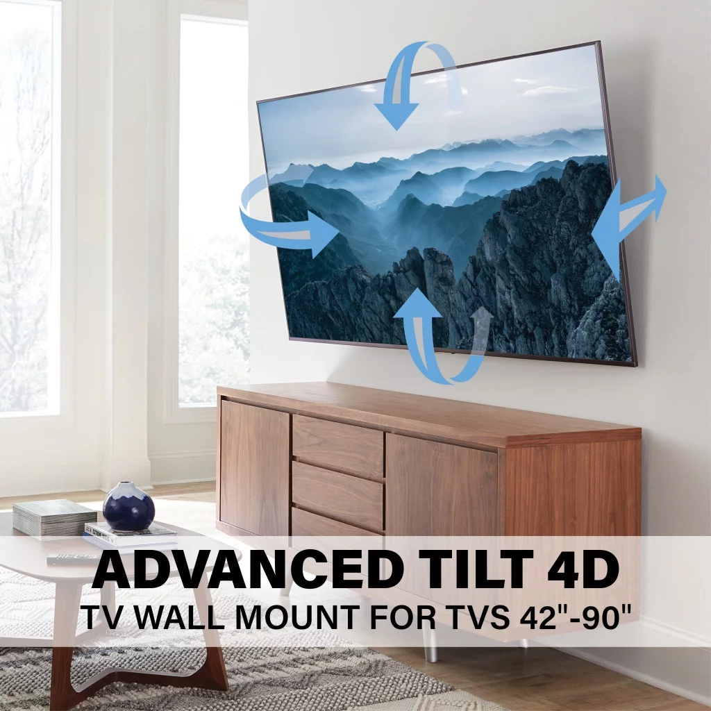 Samsung QN75QN85CAFXZA 75" 4K Neo QLED Smart TV with Dolby Atmos with a Sanus VLT7-B2 42"-90" Large Advanced Tilt 4D TV Wall Mount (2023)
