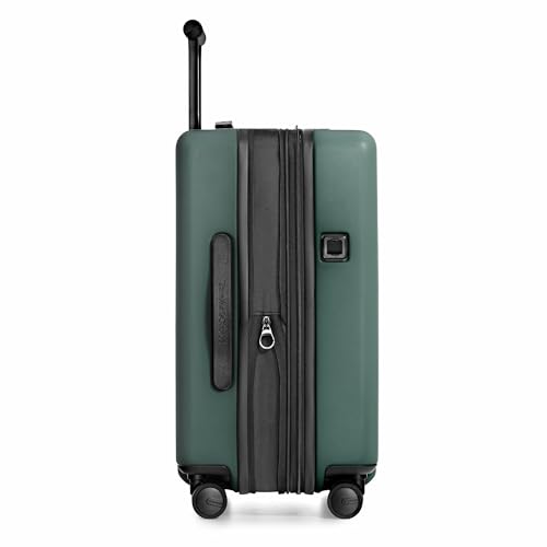 Traveler's Choice Markham Hardside Expandable Luggage with Double Spinner Wheels, Carry-On 21-Inch Suitcase, Green