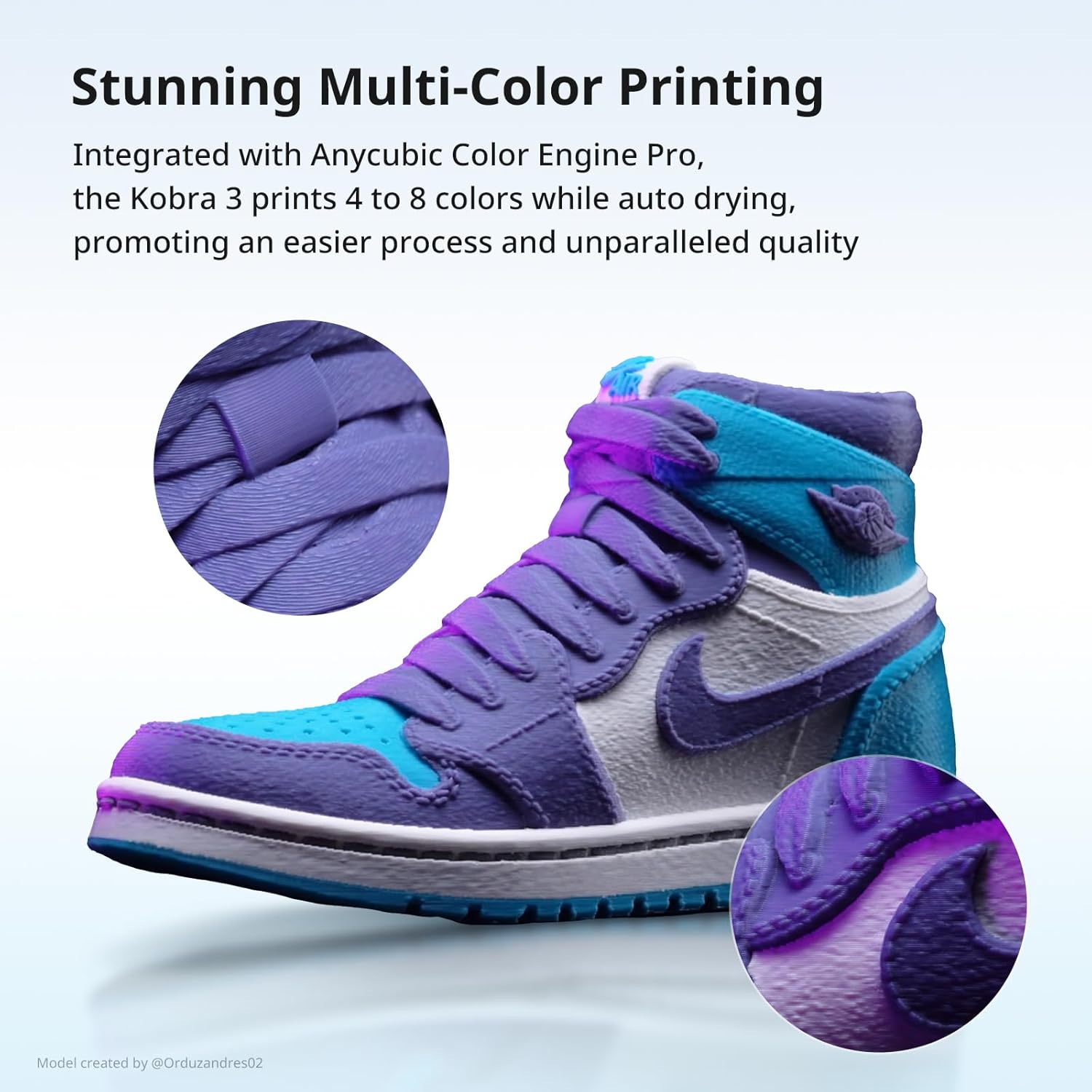 Anycubic Kobra 3 Combo Multi Color 3D Printer and ACE Pro, Smart Multicolor Printing Up to 4 Colors Max 600mm/s High Speed