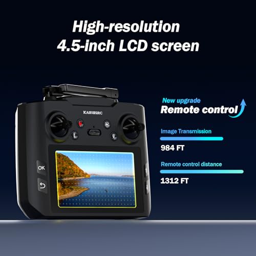 GPS Drone with Camera Adults, 4.5 Inch LCD Screen RC, 32G SD Card with Professional GPS, FPV Drones with Auto Return Follow Me for Beginner