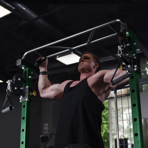 RitFit Multi-Function Squat Rack Power Cage PPC03 with Cable Crossover System, 1000LBS Capacity Power Rack and Packages with Optional Weight Bench