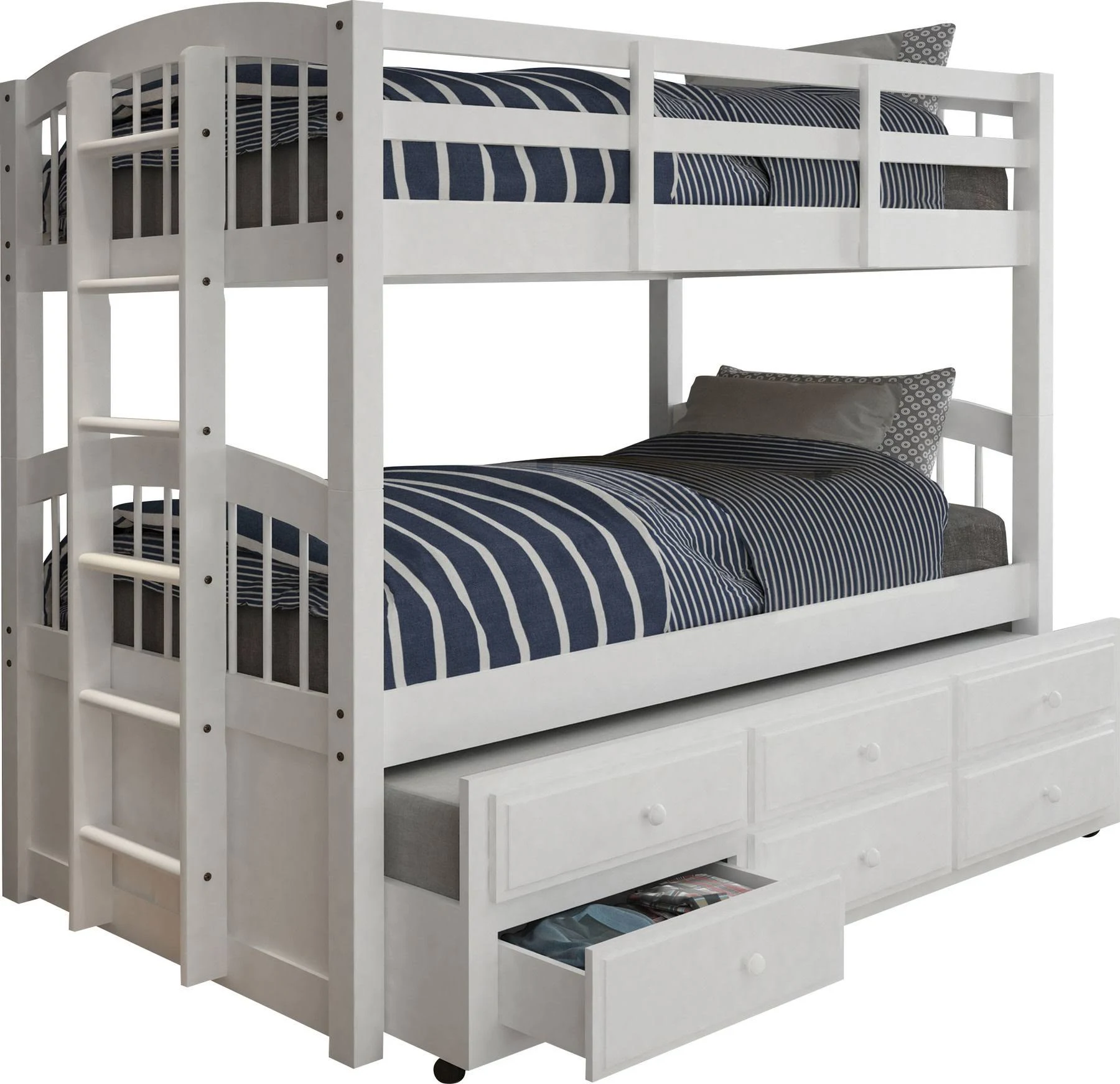Acme Micah Twin/Twin Bunk Bed u0026 Trundle - 39995 - White