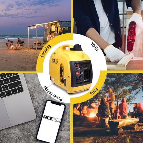 Aceup Energy 1,200W Gas Powered Generator, Small Portable Generator for Home Use Camping Ultralight, EPA & CARB Compliant