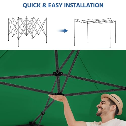 Yaheetech Heavy Duty Pop Up Canopy Tent, 10x20 Commercial Instant Shelter Tent for Wedding, Parties, Adjustable Outdoor Canopy with Wheeled Carry Bag