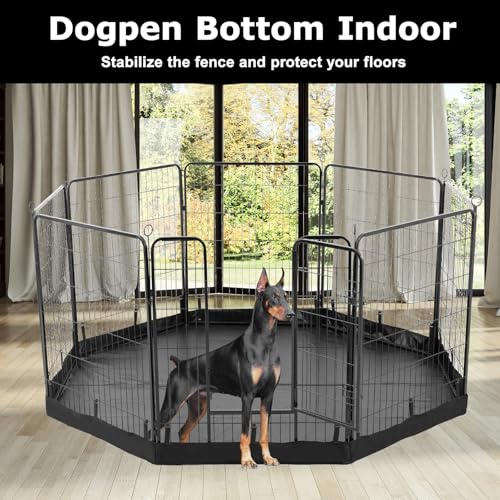 PJYuCien Dog Playpen Plus Storage Bag, 32" H 8 Panels Puppy Pen with Square Bottom, Heavy Duty Dog Fence for Puppies/Small Dogs
