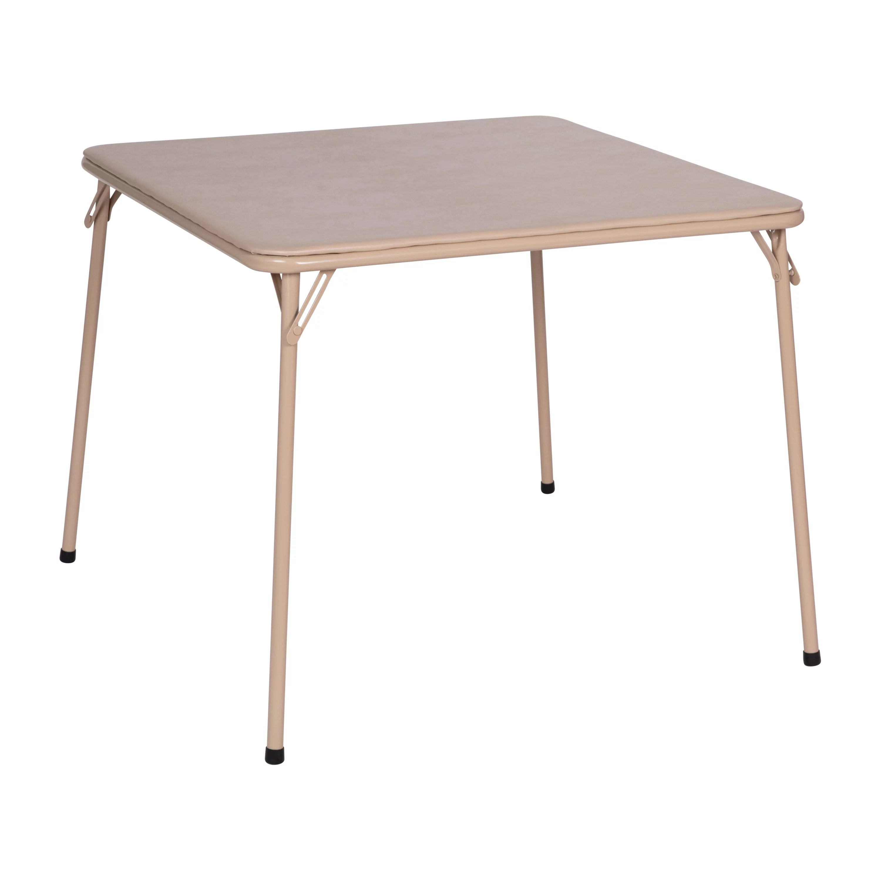 Flash Furniture Madison Vinyl 5-Pcs Folding Game Table and Chair Set, Tan