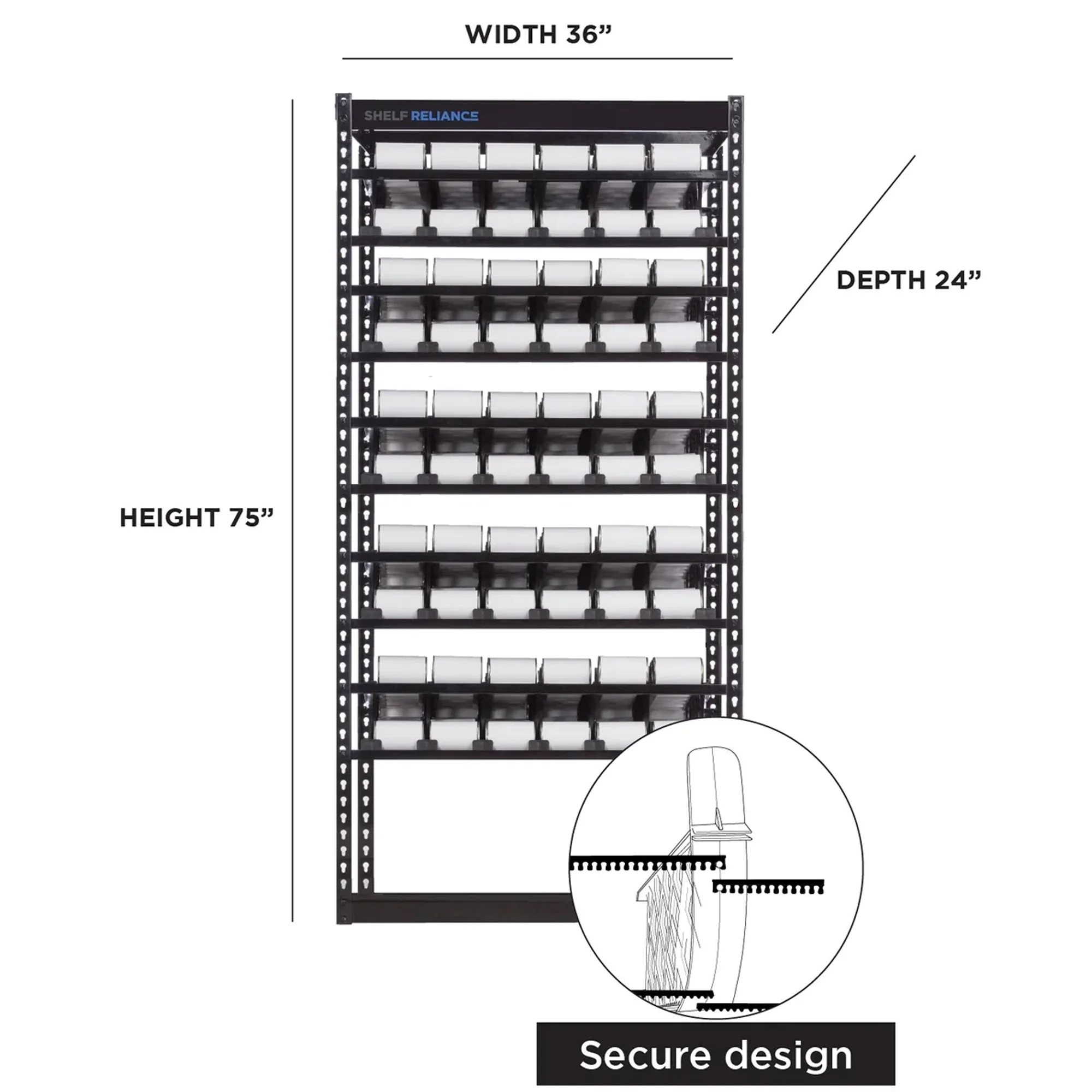 Shelf Reliance Maximizer Small Can Rotation Organizer Supports 390 Cans