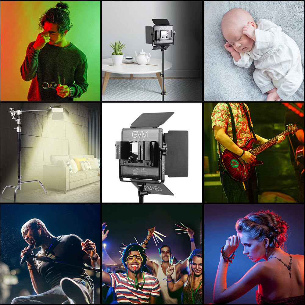 GVM RGB LED Video Lighting Kit, 800D Studio Video Lights with App Control, Video Lighting Kit for Youtube Photography Lighting,