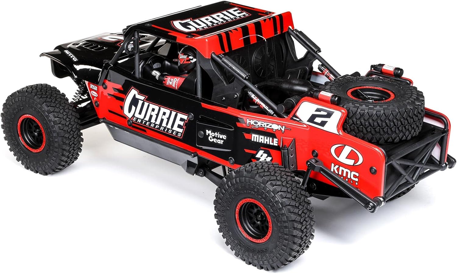 Losi RC Truck 1/10 Hammer Rey U4 4 Wheel Drive Rock Racer Brushless RTR Battery and Charger Not Included with Smart and AVC Red LOS03030T1