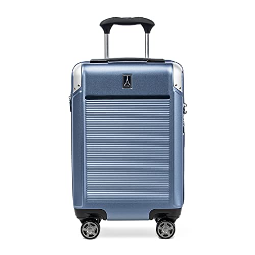 Travelpro Platinum Elite Hardside Expandable Carry on Luggage, 8 Wheel Spinner, TSA Lock, Hard Shell Polycarbonate Suitcase, Metallic Sand