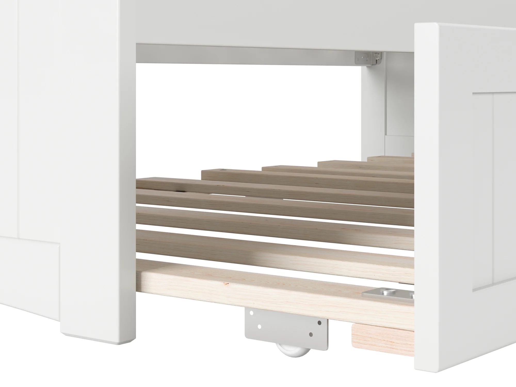 AFI Nantucket Wood Twin Size Daybed Frame with Twin Trundle White